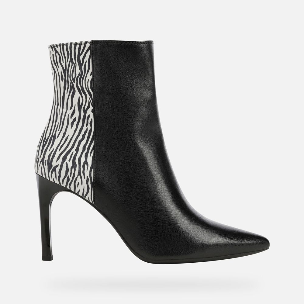 Geox Bayan Ankle Bot Siyah/Beyaz - Faviola - GVX-572198